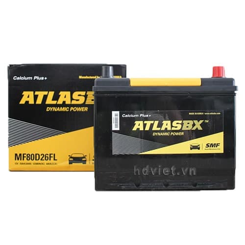 Ắc Quy Atlas 80D26L 12V 70Ah